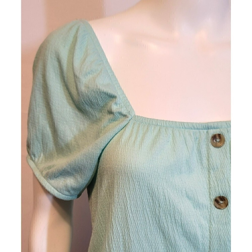 No Boundaries Juniors' Cap Sleeve Peasant Blouse Size M (11-13) - Picture 9 of 11